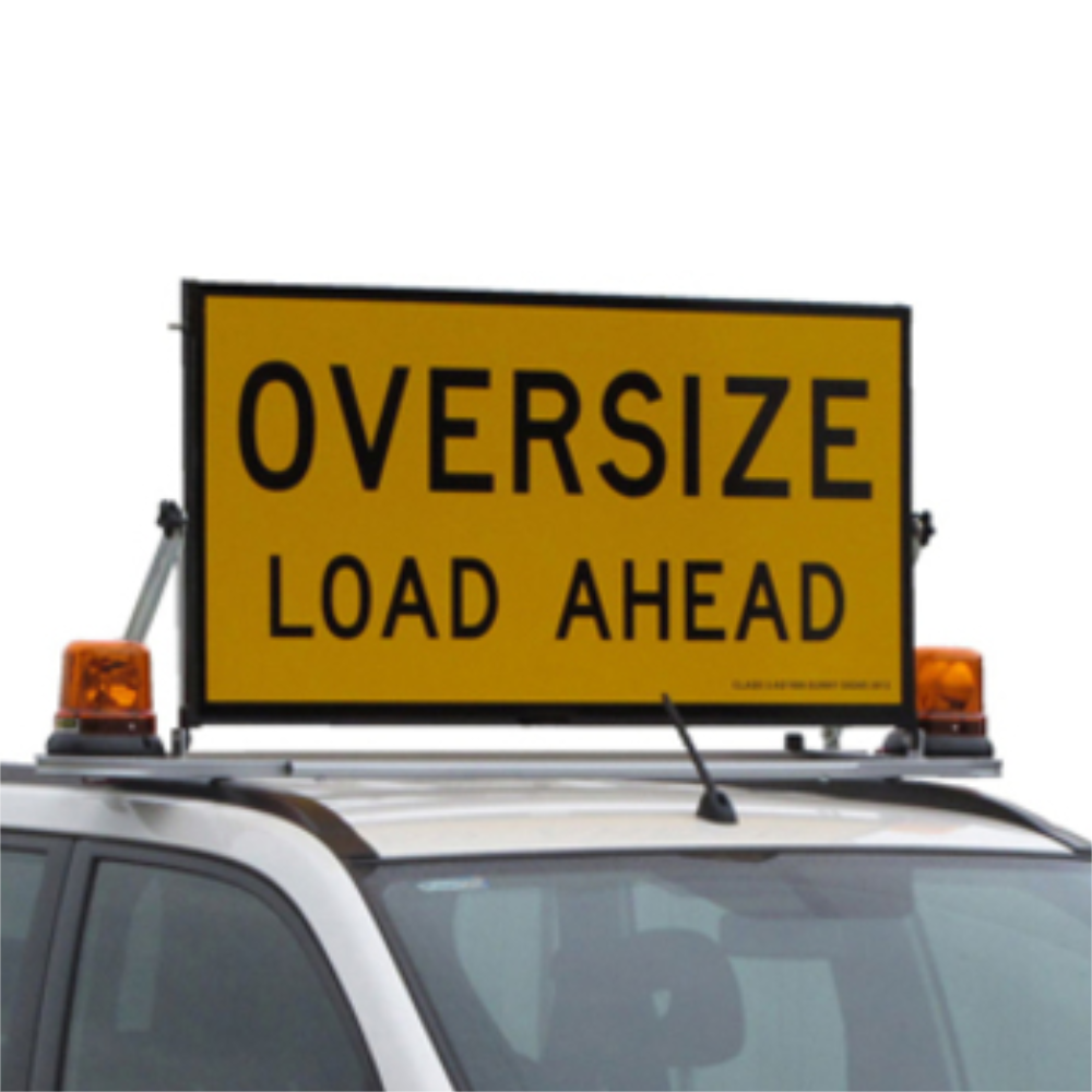 Reflective Pilot Aluminum Oversize Load Ahead Sign - 